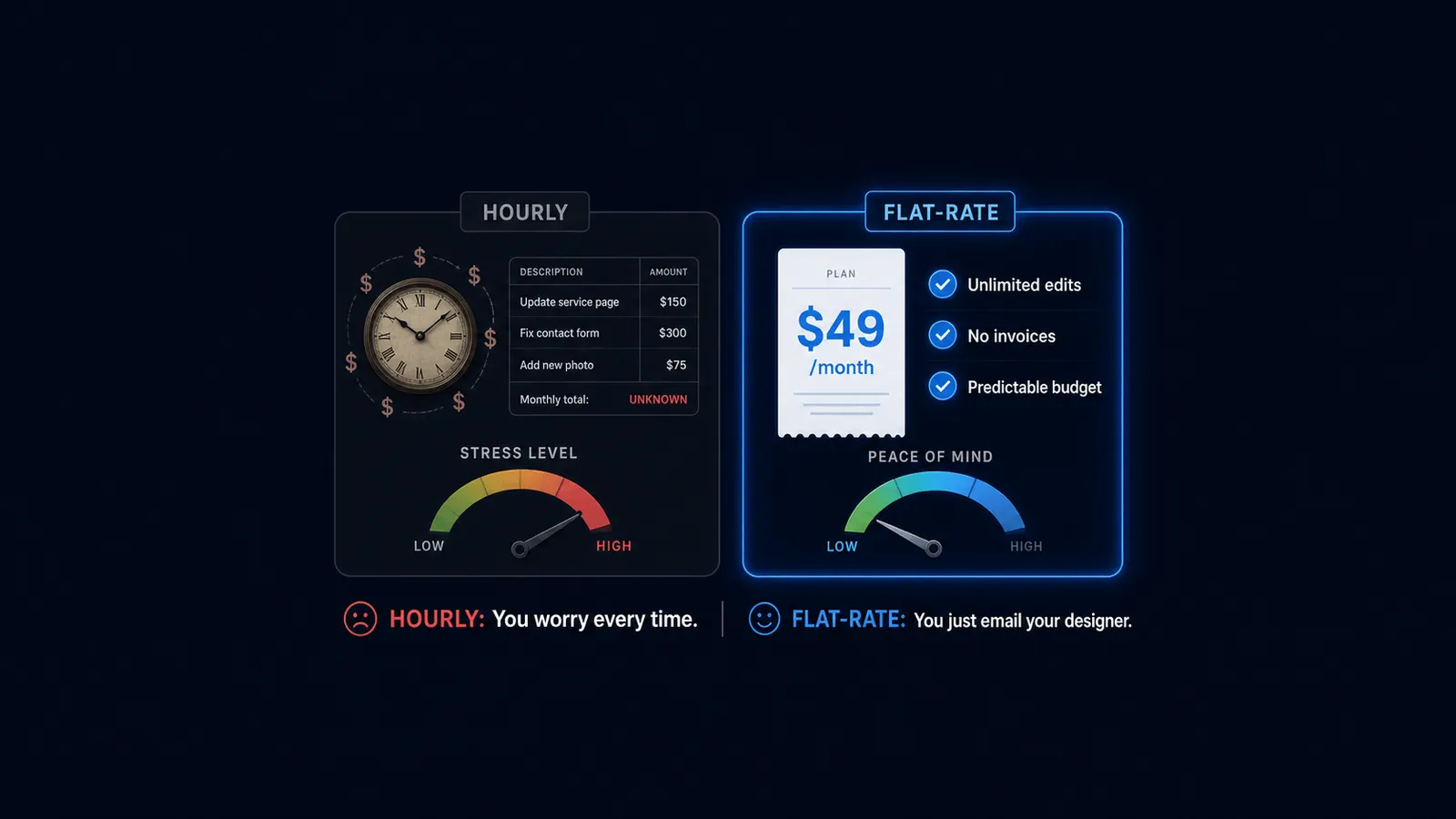 Flat-Rate vs. Hourly Web Design: What's the Real Difference
