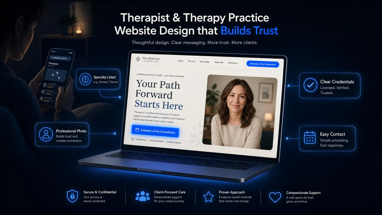Therapist Website Design: What Your Practice Website Needs to Win Clients